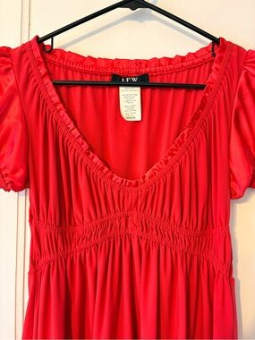Coquette, regency, romantic, regal, '90s red JFW babydoll dress